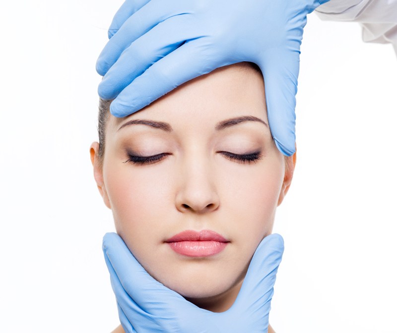 Chin augmentation results showing improved facial profile and balance